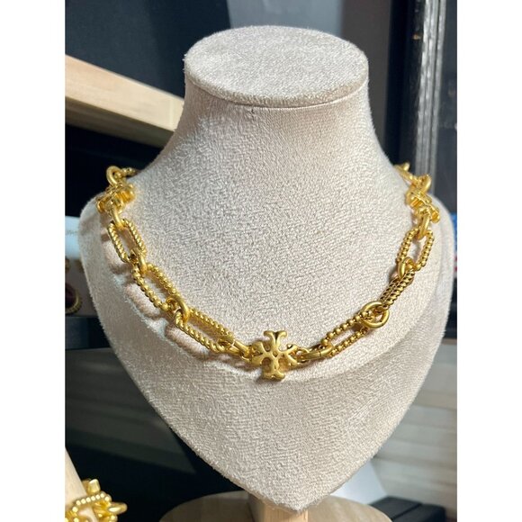 NEW! Tory Burch Gold Roxanne Chainlink Necklace AND Bracelet SET!!! - Picture 11 of 11